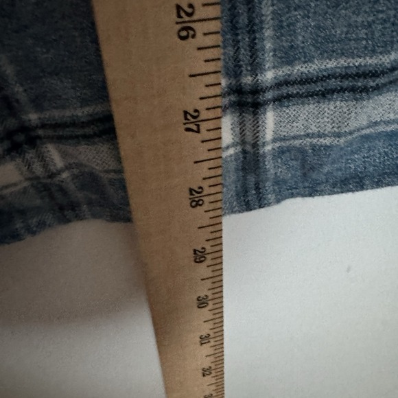 Untuckit Shirt Mens Medium Blue Plaid Salentino Flannel Slim Fit Long Sleeve - Picture 9 of 9